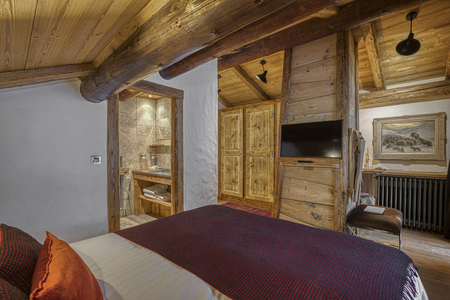 Chambres doubles vieux chalet - hôtel de qualité à La Clusaz